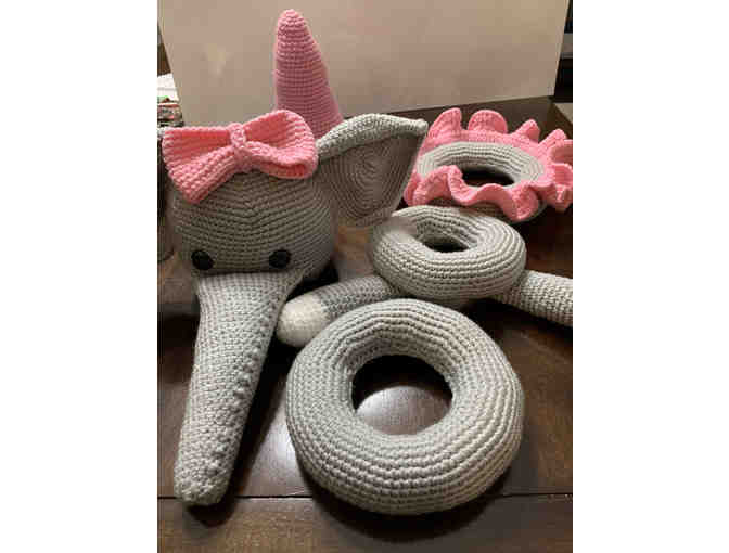 Elephant Stacking Toy - Hand Crocheted