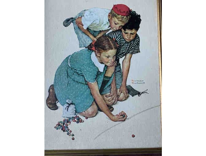 Norman Rockwell 'Knuckles Down' framed Art Print