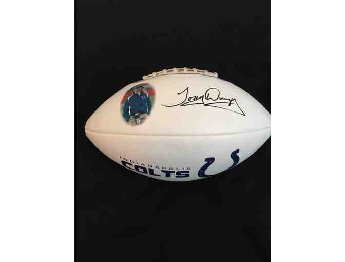 Indianapolis Colts Tony Dungy graphic laser autographed football