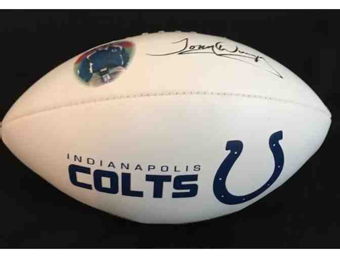 Indianapolis Colts Tony Dungy graphic laser autographed football