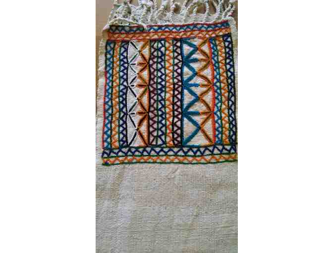 Hand Embroidered Wodaabe African Cotton Scarf
