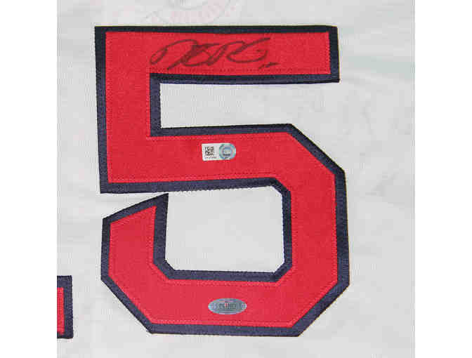 Steiner Sports: DUSTIN PEDROIA AUTOGRAPHED RED SOX MAJESTIC WHITE HOME REPLICA JERSEY