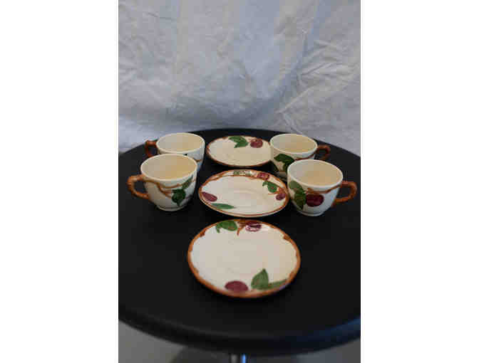 4 Sets of Franciscan Apple Cup and Saucer