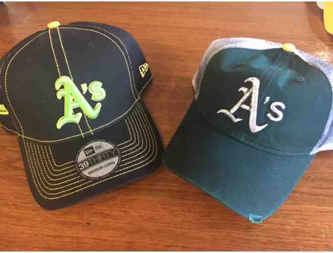 Baseball caps for A's fans (2 caps)