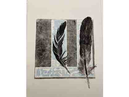 Black Feather Magic- Original Mono Print