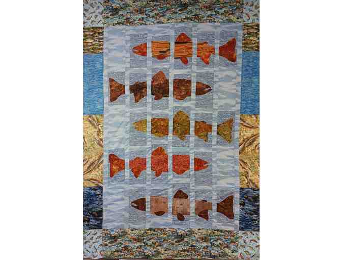 60 X 80 inch flannel backed hand woven Reel Recovery quilt - a $500 value