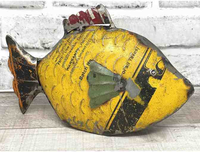 Recycled Metal Fish Statue