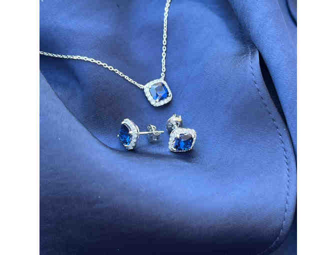Sapphire Necklace and Earring Set - Photo 2