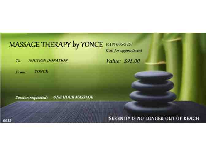 1-hour in-home massage with Yonce