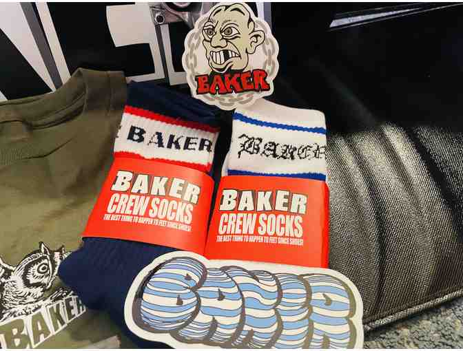 Baker Skateboard Plus Hat, Shirt, Socks and Board Stickers