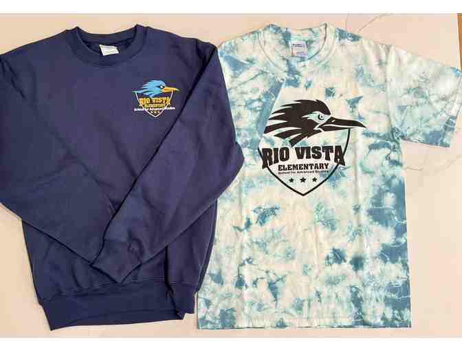 Rio Vista Swag - Kids Teal Tie-Dye Shirt and Navy Sweatshirt (Large) - Photo 1