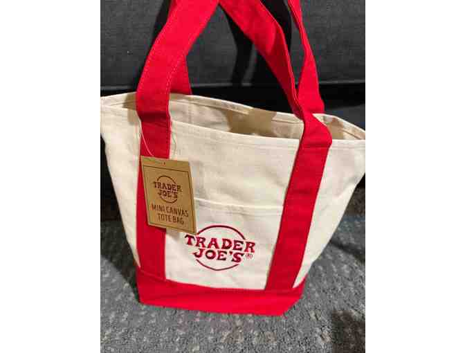 HARD TO FIND Trader Joe's Mini Canvas Tote Filled with Holiday Treats