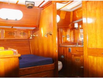 A luncheon charter for six on a Hinckley 59 foot sloop