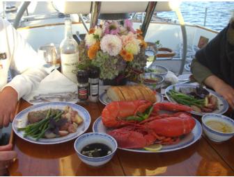 A luncheon charter for six on a Hinckley 59 foot sloop