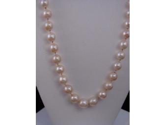 Antique saltwater pearl necklace -14k clasp, 20' long donated by a Friend of Rhode Island PBS