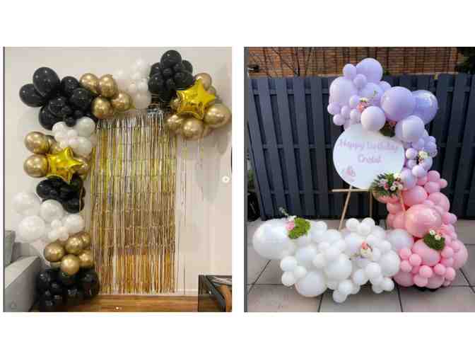 $125 organic balloon garland for your next birthday party! from EC Party Creations
