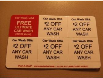 $100 worth of free and discounted car washes at Car Wash USA