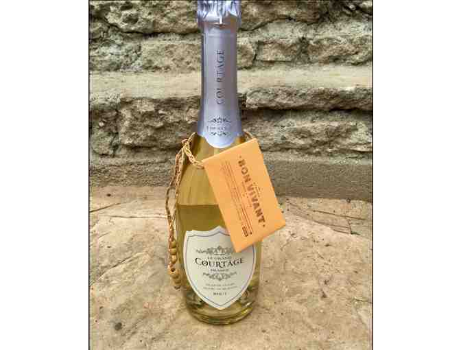 Bon Vivant Market & Cafe gift card and bottle of wine