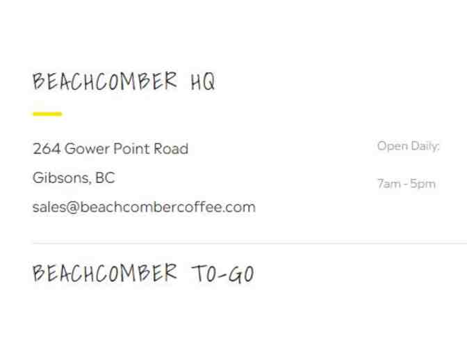 Beach Combers Coffee - Gift Card - $100