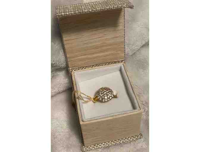 Gold and Silver Cubic Zirconia Ring - Value $200