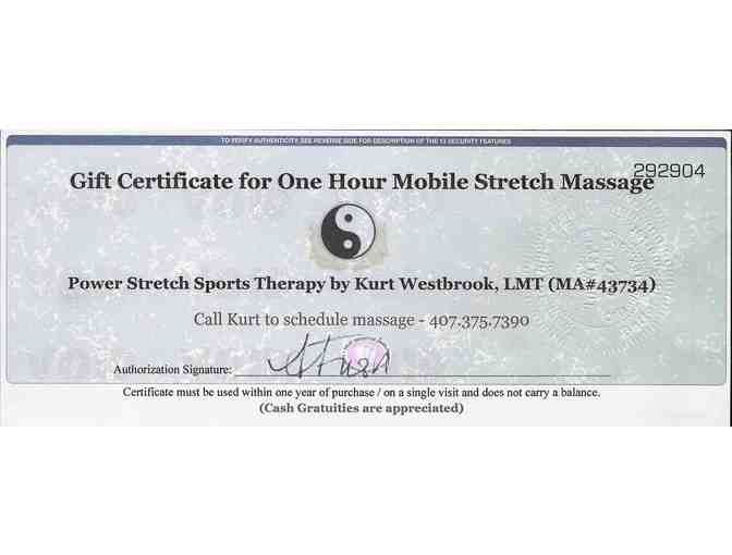 50 Minute Stretch Massage with Kurt Westbrook of POWERSTRETCH WELLNESS