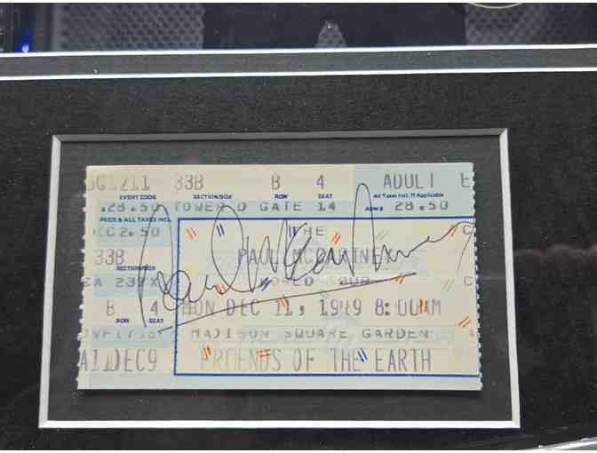 Paul McCartney autographed display