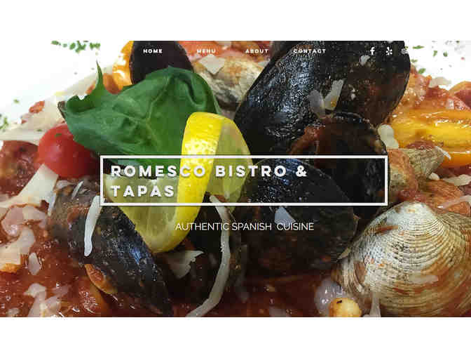 Romesco Bistro & Tapas  $50 Gift Certificate