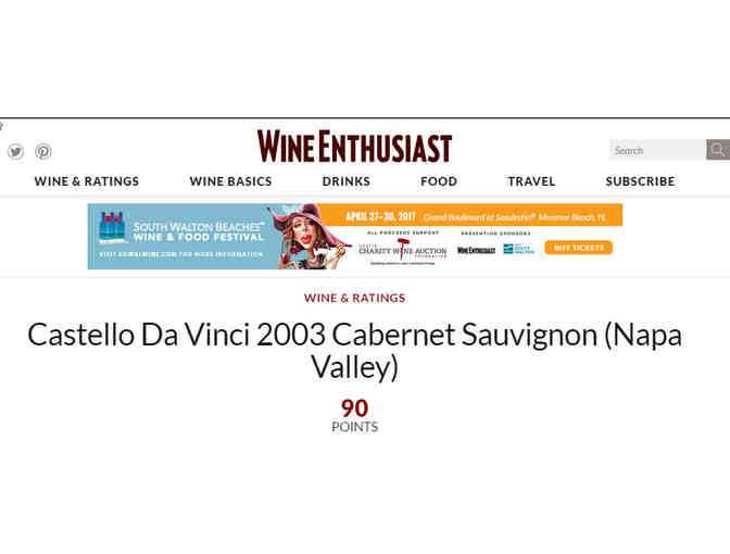 Castello Da Vinci Xantaeus 2003 Cabernet Sauvignon - Looking for a mystery?