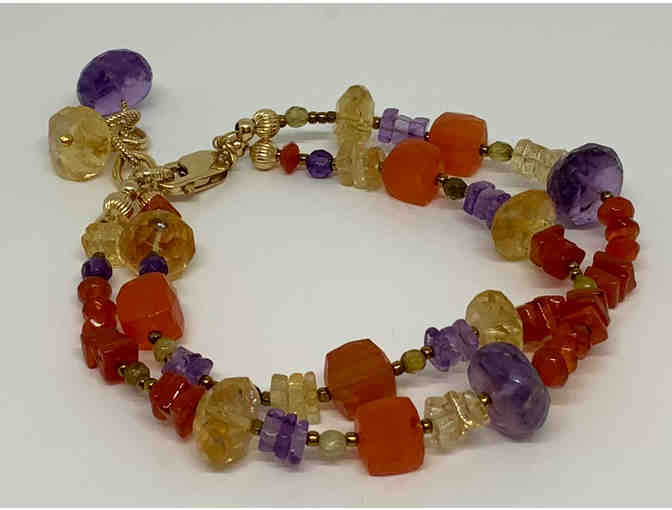 14K Colorful Jewels Bracelet By Lori Hartwell