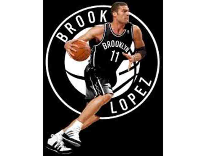 Brook Lopez Signed Brooklyn Nets Photograph Plus Hat