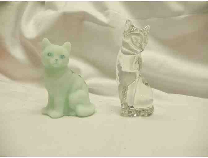 Two collectible cat figurines