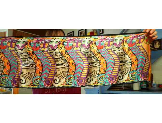 100% silk scarf with colorful cats