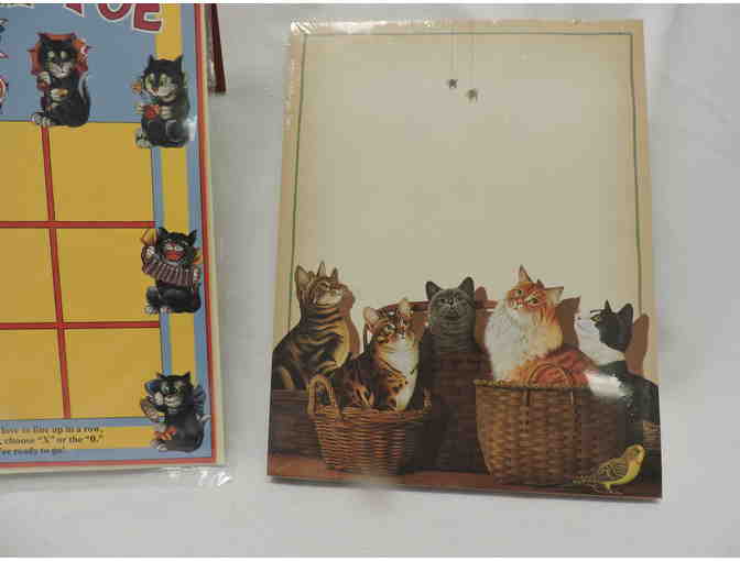 Life is Good Press Cube and Tic-Cat-Toe card with envelope and stationary pad