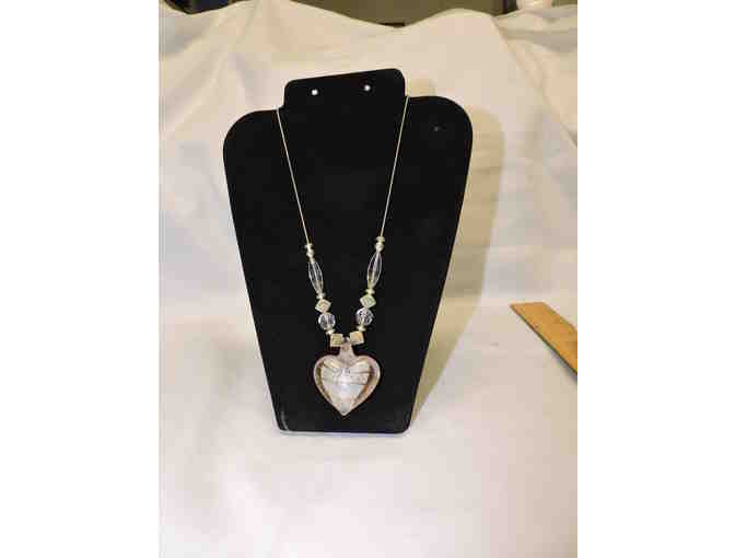 Costume Rose heart necklace