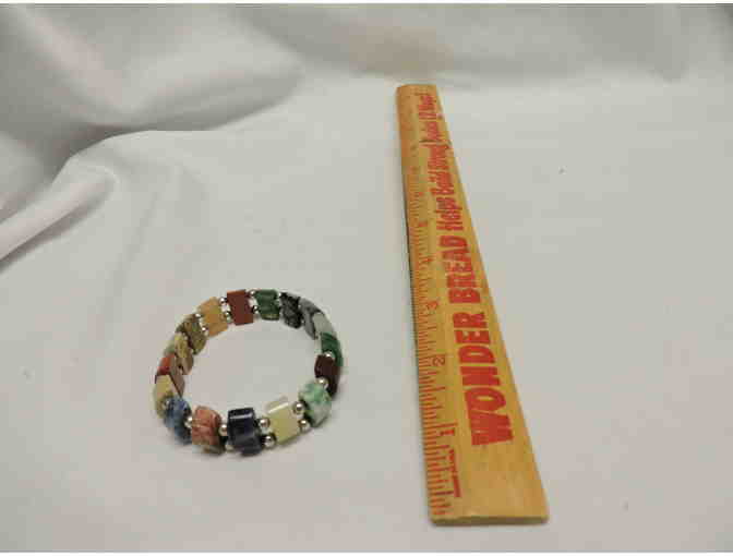 Colored Stones Stretch Bracelet