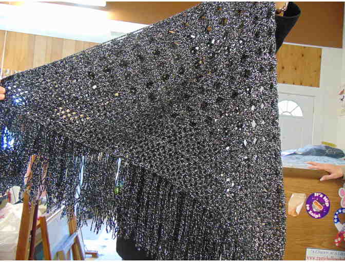 Beautiful & Dressy Metallic Yarn Shawl