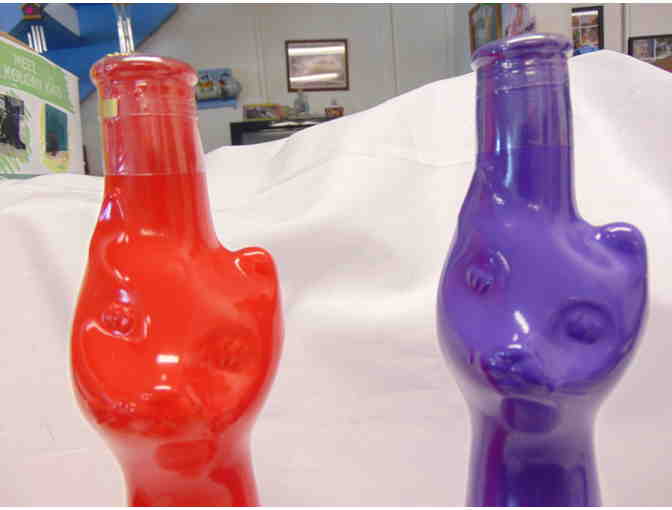 2 collectible Cat Wine Bottles (empty -sorry)