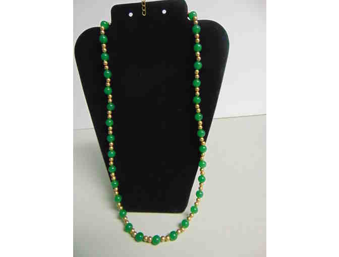 3 Separate Jade w/Bead Necklaces-Wear Separately or Together