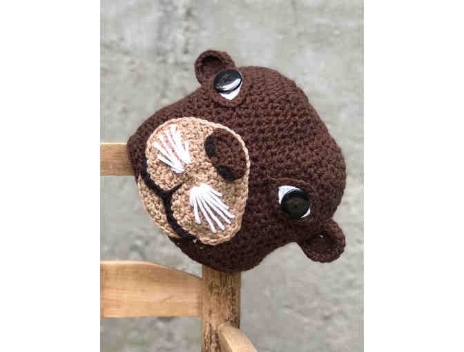 Handmade Crochet Otter Beanie - Photo 3