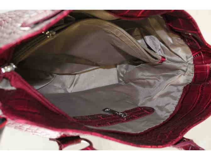 Handbag by FLAMENCO - RIOJA RED WINE  - New - Designed for Saint Clare School Only