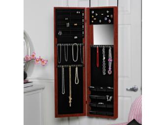 Jewelry Armoire and Mirror, Cherry or White