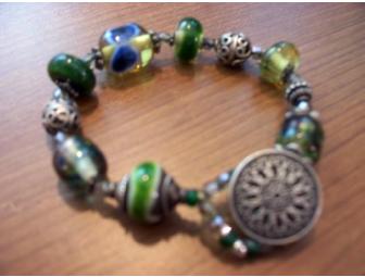Celtic glass beed bracelet
