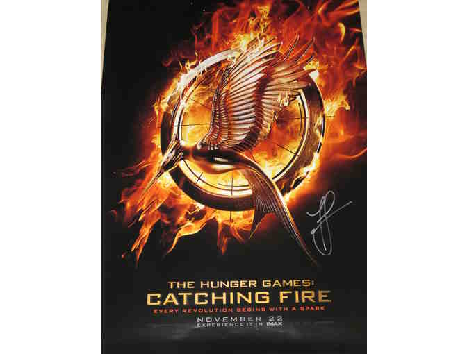 'The Hunger Games: Catching Fire' Movie Poster Autographed by Jennifer Lawrence