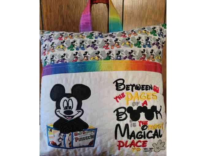 Mickey Mouse comes to Read - Handmade Reading Pillow