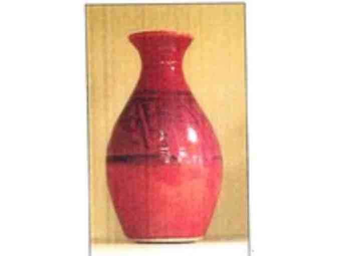 Red Glazed Clay Vase - Photo 1