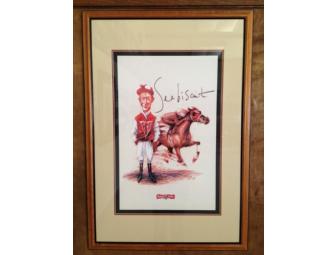 Red Pollard Horseracing Keepsakes: Commemorative Plate, Racing Form Print and Cast Brass Racing Shoe