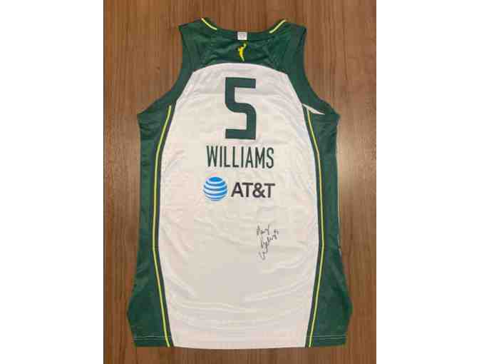 Gabby Williams 2022 Autographed Game Worn Heroine Storm Jersey