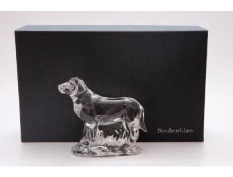 Steuben Crystal Retriever Figurine