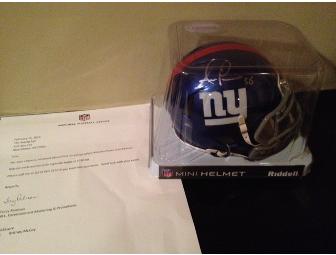 Mini New York Giants Signed Helmet