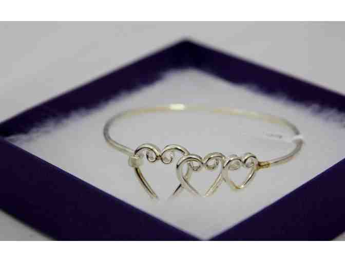 Argentium Sterling Silver Heart Bracelet